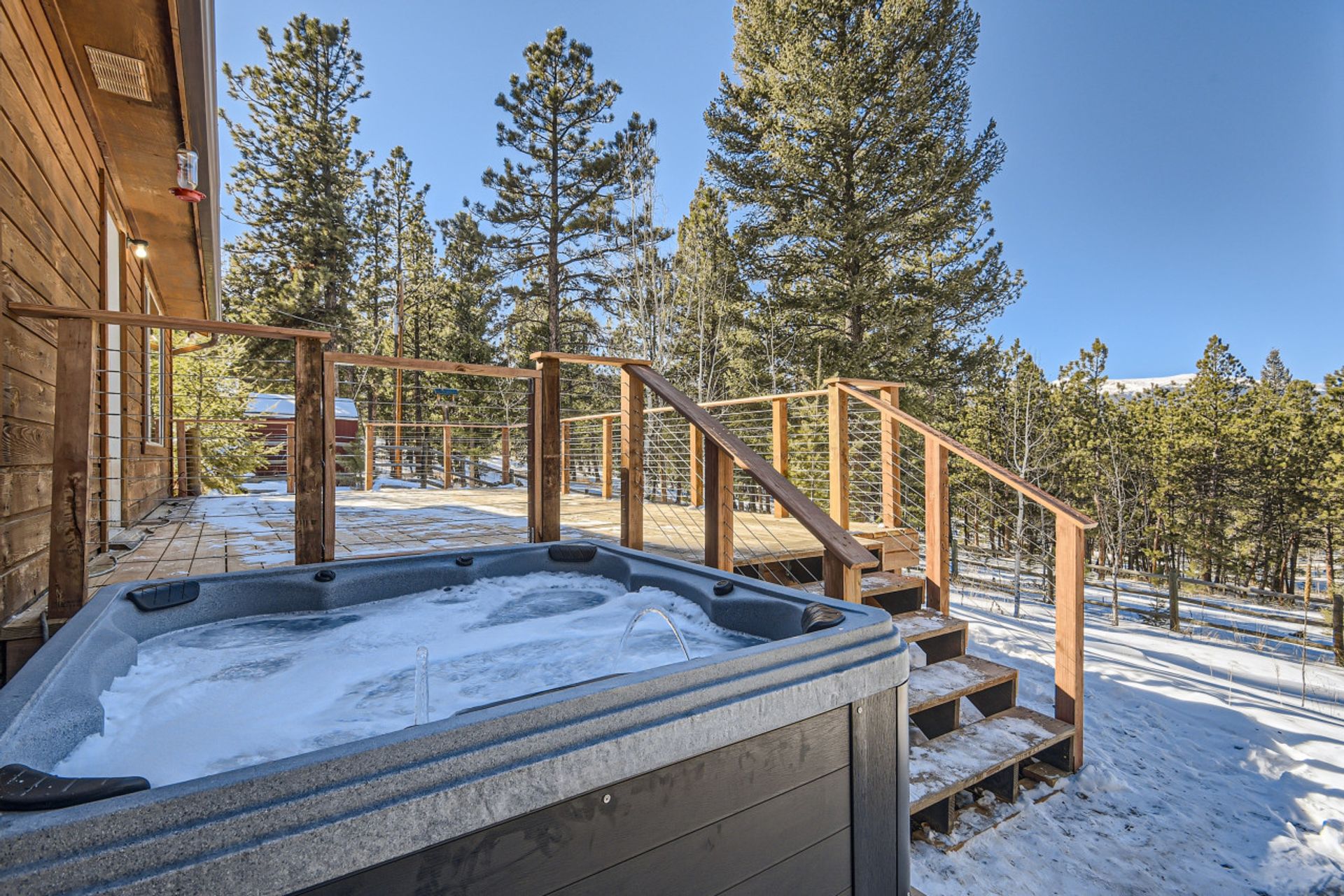 Hot tub on the deck